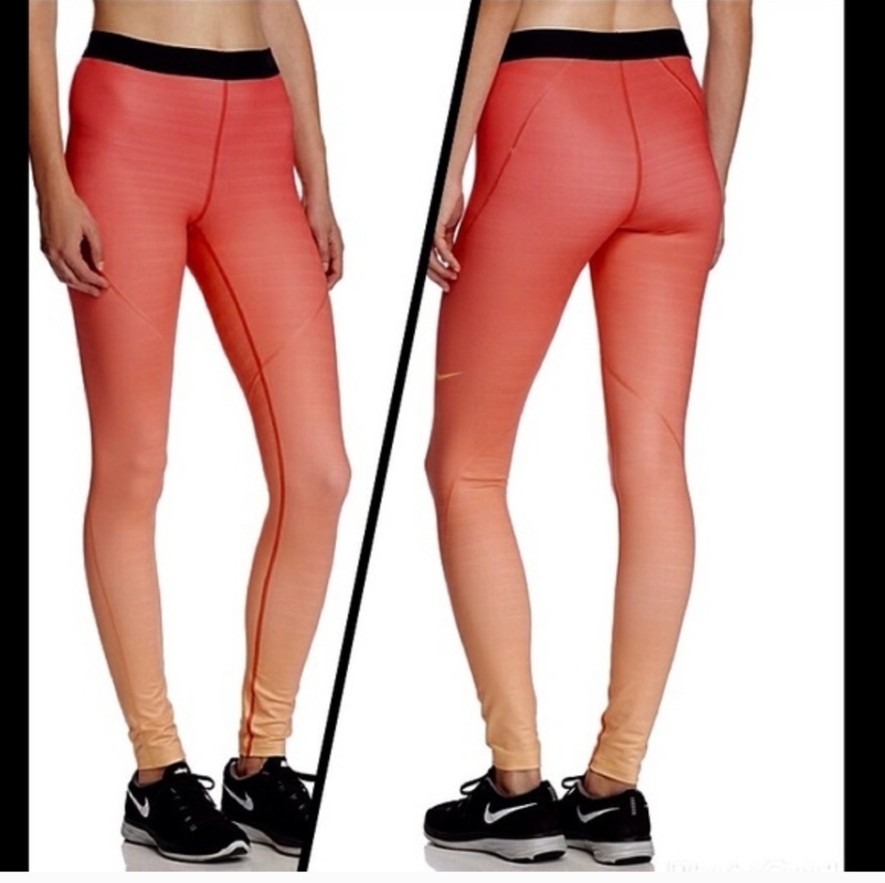 Nike Gradient Coral to Peach Leggings
